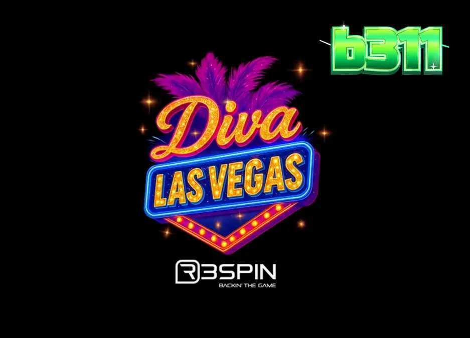 Interface do slot Diva Las Vegas com luzes de neon e roda de bônus dourada