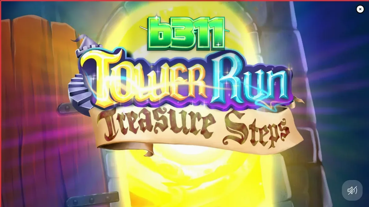 Interface do slot Tower Run Treasure Steps com o personagem Bob escalando a torre